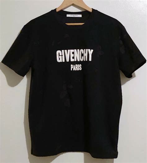 givenchy tee shirt troué|givenchy distressed t shirt.